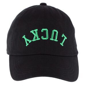 CTM Unisex Lucky Upside Down Embroidered Baseball Cap